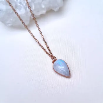 Náhrdelník Měsíční kámen ze Srí Lanky - přívěsek/náhrdelník AUTORSKÁ TVORBA ŠPERKŮ Z MINERÁLŮ