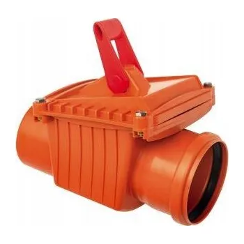 Kanalizační potrubí Tvarovka protipovodňové klapky DN110 se zpětnými ventily 110 mm