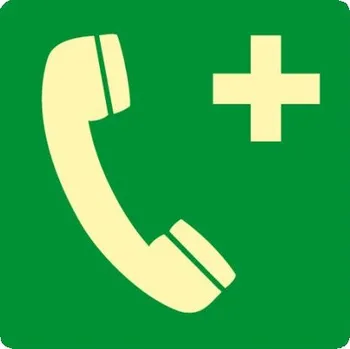 Tísňový telefon, fólie 10,5 x 10,5 cm