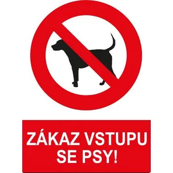Značka Zákaz vstupu se psy, plast A3