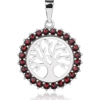 Řetízek Český Granát Jan Kos jewellery Stříbrný přívěsek 14143545001