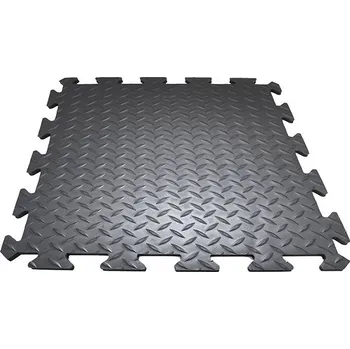 Rohožka Protiúnavová rohož Klaudie DLAŽDICE (střed), 50 x 50 cm, černá