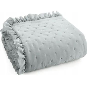 Prostěradlo Přehoz na postel Eurofirany polyester 170 cm x 210 cm stříbrný