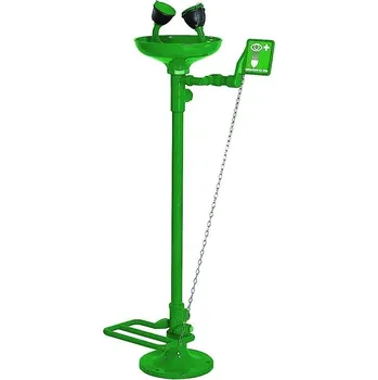 Lékárnička Oční sprcha / fontánka pro montáž do podlahy - zelená ( Ø 7 cm x 24,2 cm )