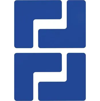 Podlahové značení - Rohová značka "L" 50,8 x 127 mm, 20 ks v balení, modrá