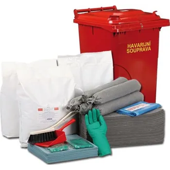 Havarijní souprava Mobilní havarijní souprava se zámkem 240 l - univerzální sorbenty