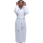 Bílý dámský župan froté s kapucí 1ZF3070 bílá s