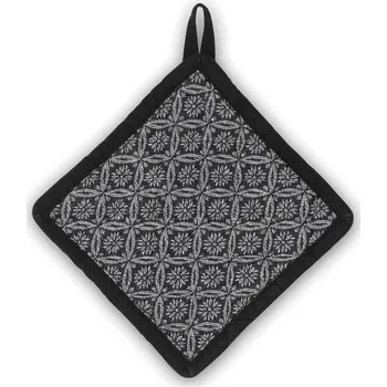 Pánev KELA Podložka pod hrnec Gianna 100% bavlna bílo-černá vzor KL-12780