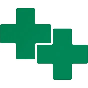 Podlahové značení - Středová značka "+" 76,2 x 203,2 mm, 20 ks v balení, zelená