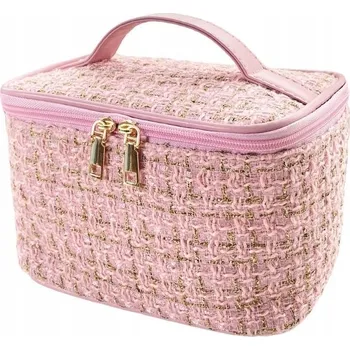 Kosmetická taška KOSMETICKÁ TAŠKA GLAMOUR GOLD 22x14x14 KUFŘÍK KOSTKOVANÝ