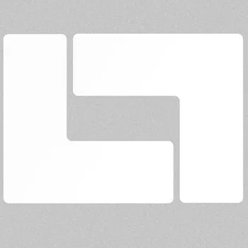 Značení Podlahové značení - Rohová značka "L" 76,2 x 203,2 mm, 20 ks v balení, bílá