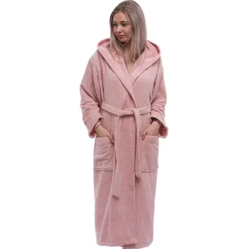 Dámský župan Starorůžový těhotenský župan do porodnice froté 1ZF3085 růžová m