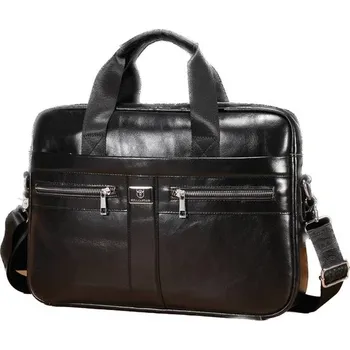 Bullcaptain pánská kožená brašna Faolán Černá 11L BULLCAPTAIN GWB054s2