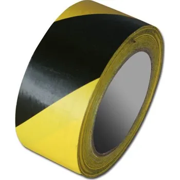 Výstražná páska Označovací páska dvoubarevná, černo-žlutá (10 cm x 33 m)