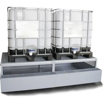 jímka Kovová záchytná jímka pod 2 IBC kontejnery