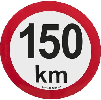 Označení max. rychlosti 150 km/h, reflexní fólie I. třídy Ø 15 cm