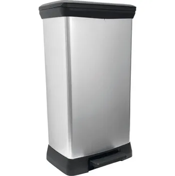 Skladový kontejner Odpadkový koš DECO BIN 50 l stříbrný