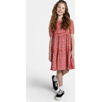 Dámské šaty Šaty Coccodrillo červená barva, midi, NOSTALGIC MEADOW GIRL JUNIOR WC5128201NGJ 33X, vel. 164