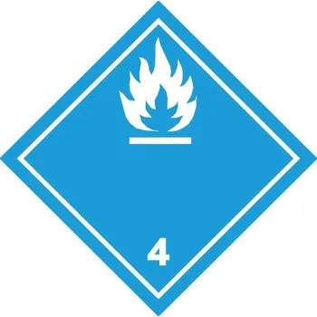 Značka ADR č. 4.3 bílý plamen, magnetická fólie 0,5 mm (30 x 30 cm)