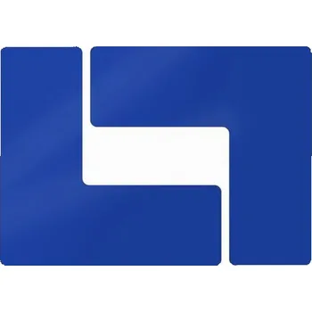 Značení Podlahové značení - Rohová značka "L" 76,2 x 203,2 mm, 20 ks v balení, modrá