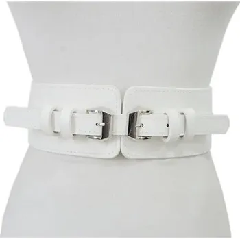 Módní doplněk Dámský široký korzetový pásek Basile Bílý Lifestyle 97k-cube