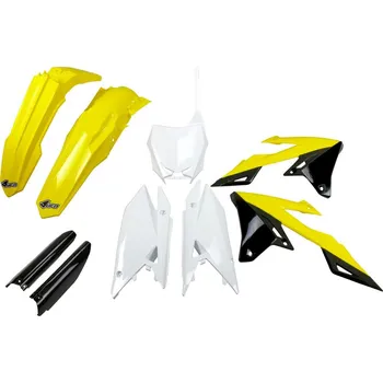 UFO sada plastů SUZUKI RMZ 250 '19-'25, RMZ 450 '18-'25 (OEM žlutá/bílá/černá)