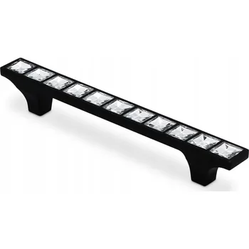 Nábytkové kování NÁBYTKOVÁ ÚCHYTKA ČERNÝ ÚCHYT NA SKŘÍŇKU ÚCHYT NA NÁBYTEK S KŘIŠŤÁLEM 96MM