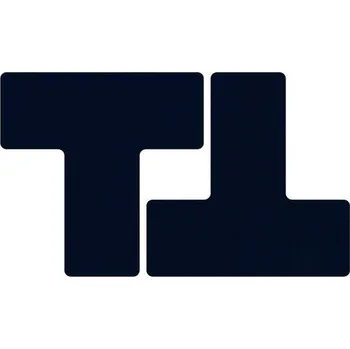 Podlahové značení - Dělící značka "T" 76,2 x 203,2 mm, 20 ks v balení, černá