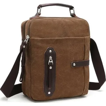 Canvasio pánská plátěná taška přes rameno Atvars Hnědá Canvasio F8192s2