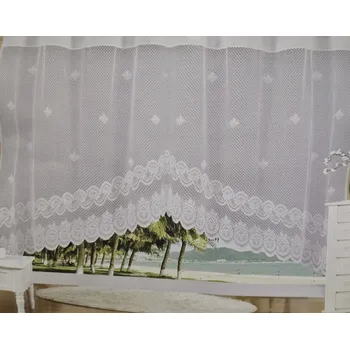 Záclona Záclona bílá 160x300cm, vykrojená- VZOR 1