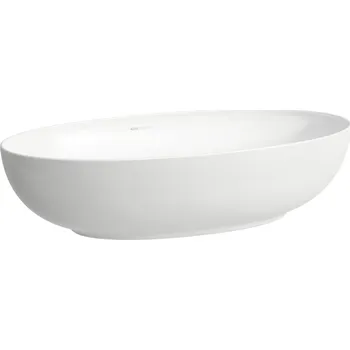 Umyvadlo LAUFEN ILBAGNOALESSI - umyvadlová mísa, oválná, vč. keramické krytky odpadního ventilu, H8189771881121, bez přepadu, bez otvoru pro baterii