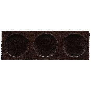 Tácek na misky|hrnky, dřevo 25x9cm, NÓTOS, tm. hnědá|Dark wood|Costa Nova