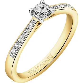 Prsten Prsten ze žlutého zlata s brilianty - 0,31 ct - ryzost 750 - 205.119