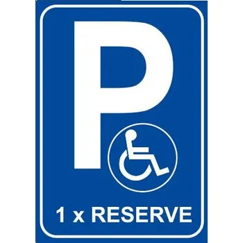 Značka Parkoviště 1x reserve pro invalidy, fólie A3