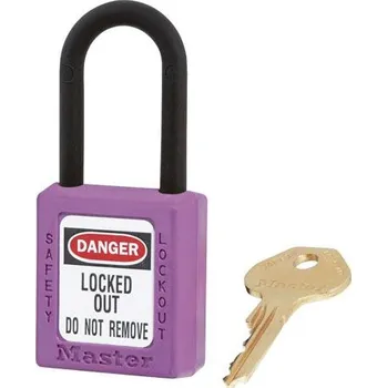 Visací zámek Nevodivý bezpečnostní visací zámek - systém stejných uzávěrů - fialový