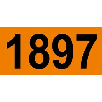 TEXT - 1897, oranžová fólie 21 x 10 cm