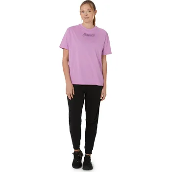 Dámské tričko Dámské funkční tričko s krátkým rukávem Asics LOGO TEE W růžové 2032C843-701 - S | UK 8 | US 9