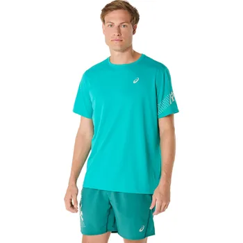 Pánské tričko Pánské funkční tričko s krátkým rukávem Asics ICON SS TOP zelené 2011D239-401 - M | UK 9 | US 11