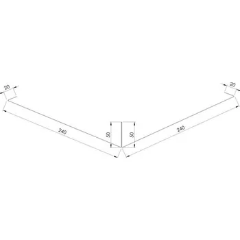 Úžlabí r.š. 625mm Barva: RAL 8017 - Hnědá, Materiál: Lakovaný pozinkovaný plech MATT