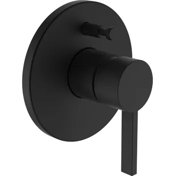 Vodovodní baterie Kartell LAUFEN - vrchní sada podomítkové vanové pákové baterie pro Simibox, s přepínačem a zavzdušňovacím ventilem, PVD titan černá mat, H3213360810101