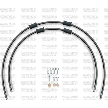 STANDARD Hadice přední brzdy sada Venhill POWERHOSEPLUS YAM-17002FS-BK (2 hadice v sadě) černé hadice, nerezové koncovky