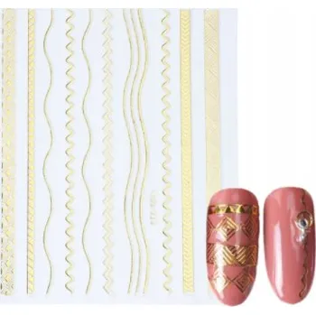 Samolepicí Samolepky na nehty 2 barvy 26 vzorů [VZOR 20]