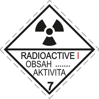 Značka ADR č. 7A, magnetická fólie 2 mm (25 x 25 cm)