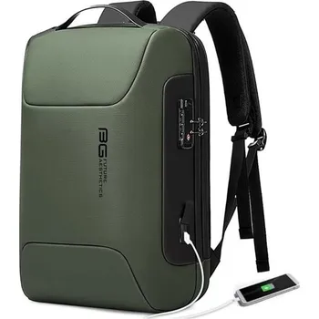 Městský batoh BANGE Business batoh s USB + zámek Parcual Zelený 23L Bange BG7216s6