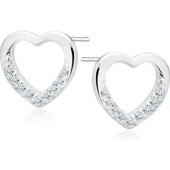 Náušnice Olivie Stříbrné náušnice SRDCE 3570 Ag 925; ≤1,4 g.