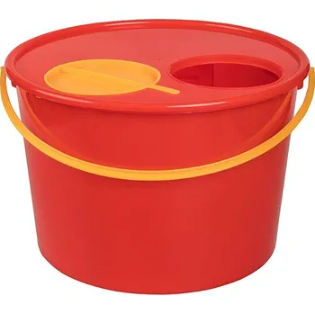 Odpadkový koš Klinik box - jednorázová nádoba červená 4 l, bal. 10 ks