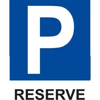 Značka Parkoviště reserve, plast A3