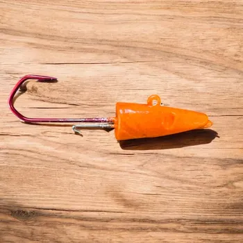 Rybářský háček RYVALURES-JIG POLAK HLAVA VMC 60G-8/0 ORANGE- 5 KS