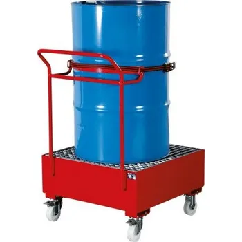 Paletový vozík Kovový vozík s roštem pro jeden sud