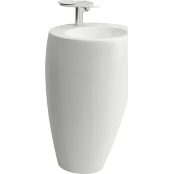 LAUFEN ILBAGNOALESSI - umyvadlo s integrovaným sloupem (H811971) Barva: Černá mat, Provedení: bez otvoru pro baterii